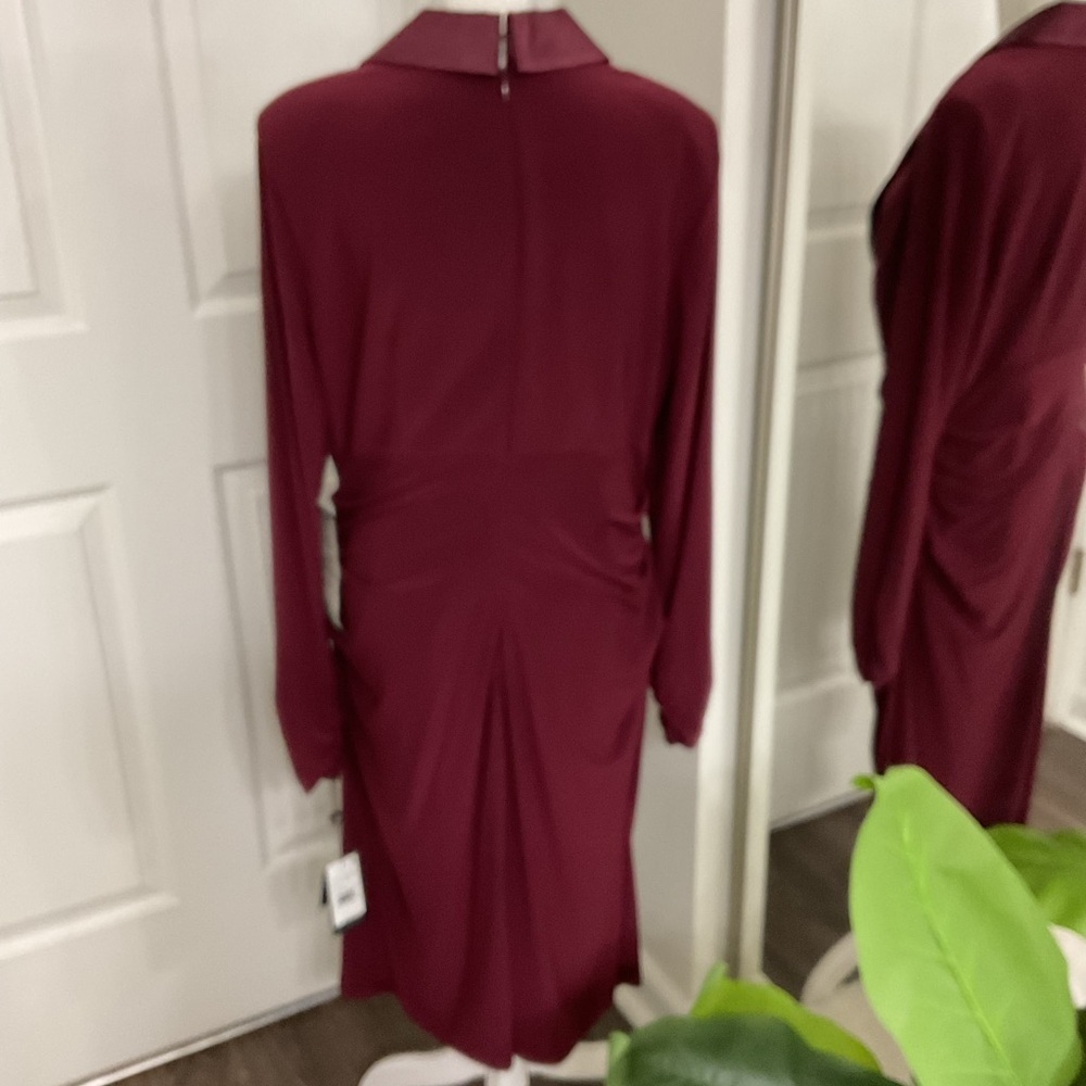 ADRIANA PAPELLE. Elegant Burgundy Women's   DRESSES SIZE 14 - Picture 7 of 9